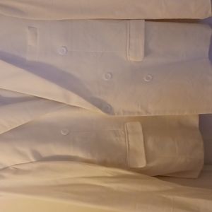 Off white, not cream or tan, double breasted linen sport coat